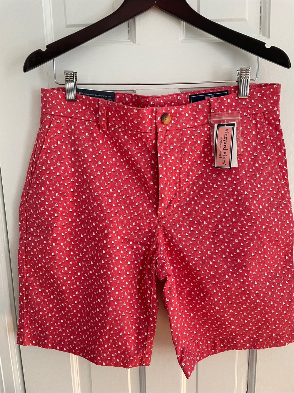 Classic Red Micro Sailboat Shorts